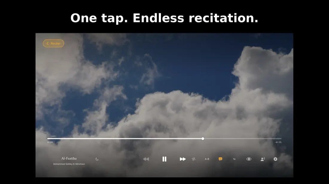 Sajda Quran player on Apple TV