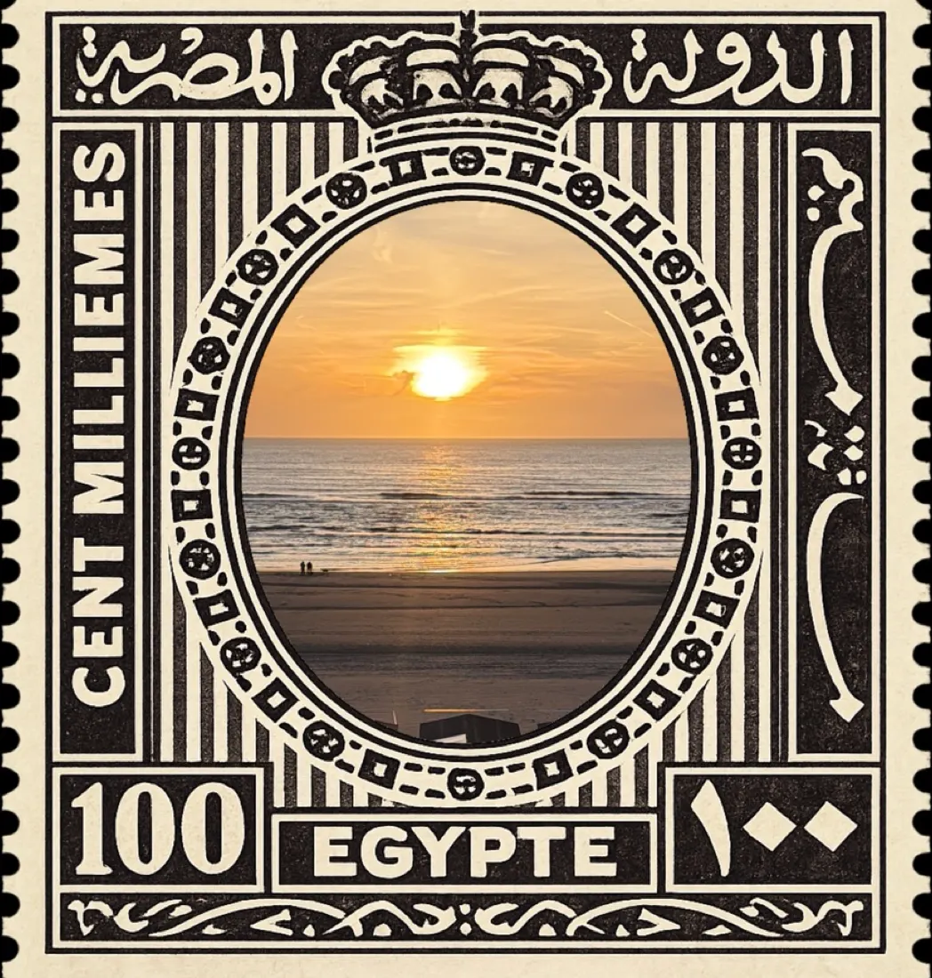 Photo captured through a vintage stamp in Stampt